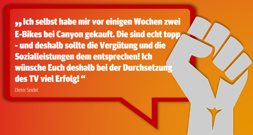 Viel Erfolg bei der Durchsetzung des Tarifvertrags!